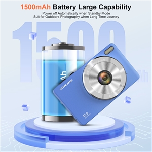 VITALUXE Digital Camera, 4K Kids Camera 13MP Point and Shoot Digital Cameras with 32GB SD Card 16X Zoom, 2.83'' Portable Vintage Small Camera for Teens Students Kids Boys Girls Adults Beginner(Blue)