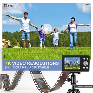 VITALUXE Digital Camera, 4K Kids Camera 13MP Point and Shoot Digital Cameras with 32GB SD Card 16X Zoom, 2.83'' Portable Vintage Small Camera for Teens Students Kids Boys Girls Adults Beginner(Blue)