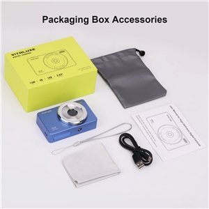 VITALUXE Digital Camera, 4K Kids Camera 13MP Point and Shoot Digital Cameras with 32GB SD Card 16X Zoom, 2.83'' Portable Vintage Small Camera for Teens Students Kids Boys Girls Adults Beginner(Blue)