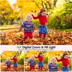 VITALUXE Digital Camera, 4K Kids Camera 13MP Point and Shoot Digital Cameras with 32GB SD Card 16X Zoom, 2.83'' Portable Vintage Small Camera for Teens Students Kids Boys Girls Adults Beginner(Pink)