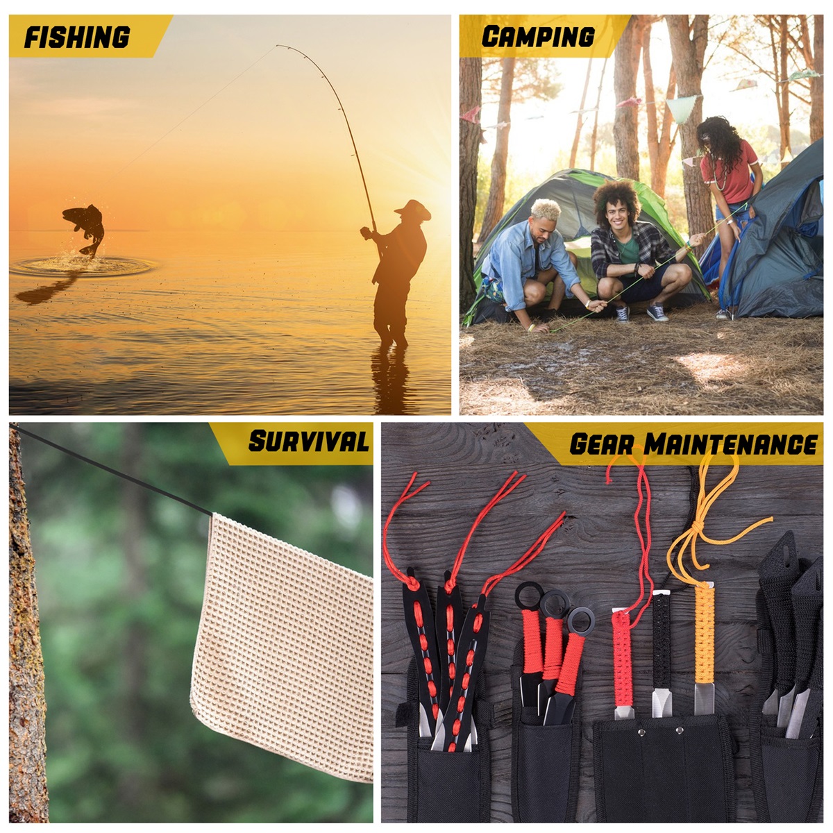 VITALUXE 1000Ib Paracord Rope, Tactical Parachute Cord with 12 Triple Strands, Heavy Duty Survival Gear for Camping, Hiking, Ideal for Bracelets, Lanyards, Diameter: 4MM, Orange