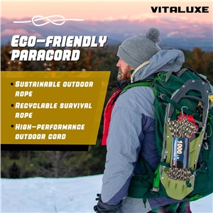 VITALUXE 1000Ib Paracord Rope, Tactical Parachute Cord with 12 Triple Strands, Heavy Duty Survival Gear for Camping, Hiking, Ideal for Bracelets, Lanyards, Diameter: 4MM, Forest Camo