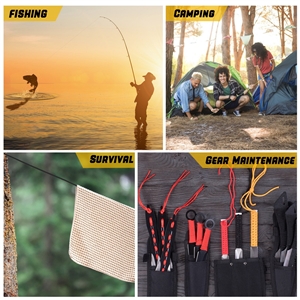 VITALUXE 1000Ib Paracord Rope, Tactical Parachute Cord with 12 Triple Strands, Heavy Duty Survival Gear for Camping, Hiking, Ideal for Bracelets, Lanyards, Diameter: 4MM, Desert Camo