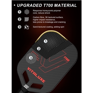 USAP Approved, Carbon Fiber Pickleball Paddle, Edgeless T700+3K Textured Carbon Friction Surface，Thermoformed Pickleball Paddle with Aerodynamic Design Used for tournaments, Power & Control & Spin Max, USAP Approved