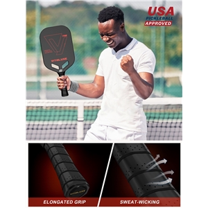 USAP Approved, Carbon Fiber Pickleball Paddle, Edgeless T700+3K Textured Carbon Friction Surface，Thermoformed Pickleball Paddle with Aerodynamic Design Used for tournaments, Power & Control & Spin Max, USAP Approved
