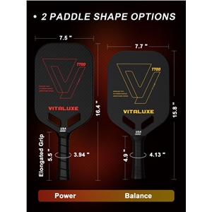 USAP Approved, Carbon Fiber Edgeless Pickleball Paddle，Exclusively Designed Weighting and Protection Edge Tape 2 Pack , power