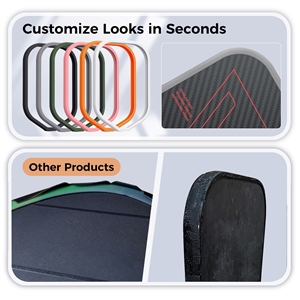 USAP Approved, Carbon Fiber Edgeless Pickleball Paddle，Exclusively Designed Weighting and Protection Edge Tape 2 Pack, control