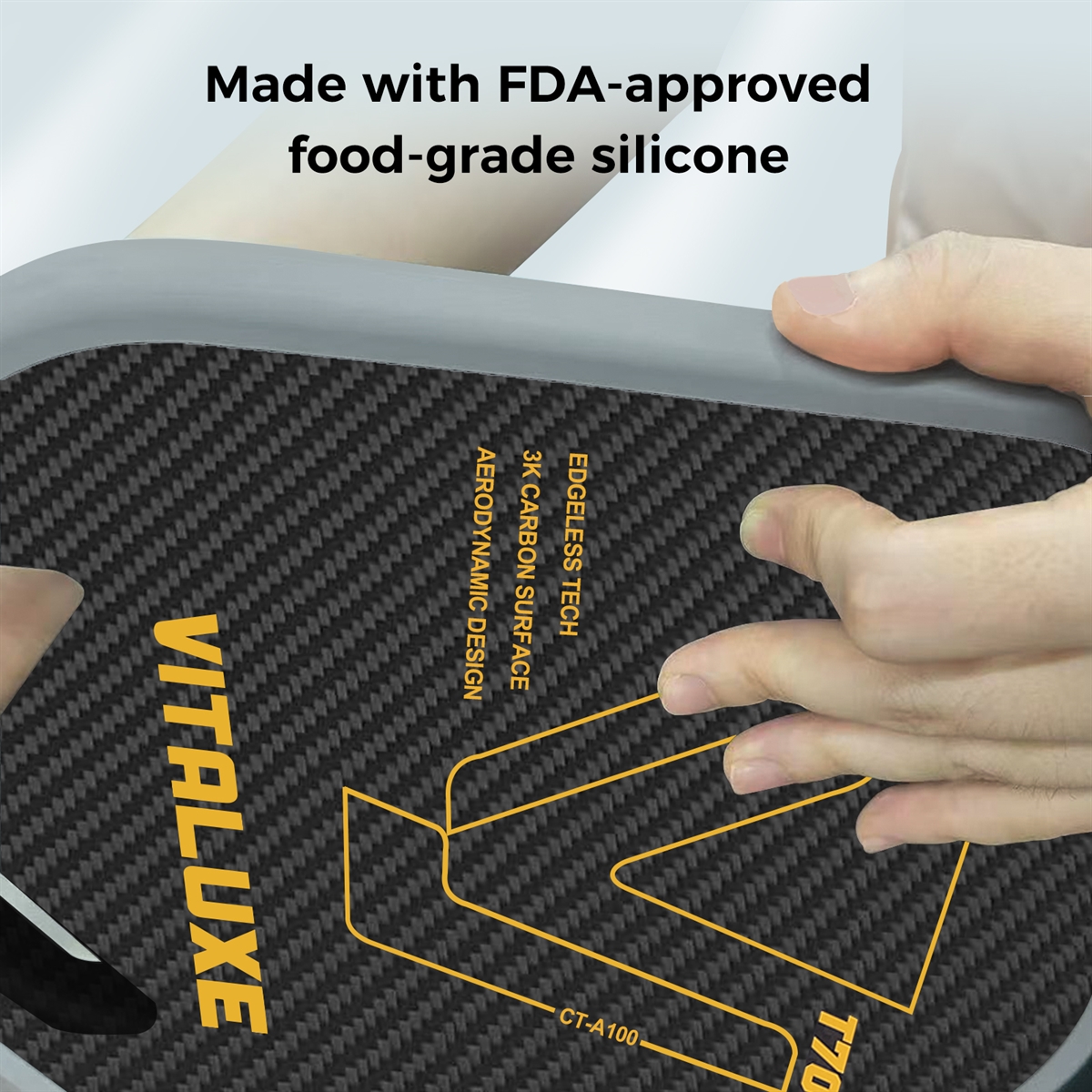 VITALUXE Pickleball Weighted Tape for 16mm Edgeless Paddles | Edge Guard | Lead Tape Alternative | No Glue | Easy Install and Replace