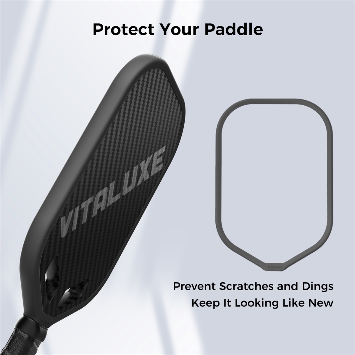 Pickleball Weighted Tape for 16mm Edgeless Paddles, Protective Edge Guard Tape, Lead Tape Alternative, No Glue, Easy Install and Replace Without Wrinkling, 2 Pack