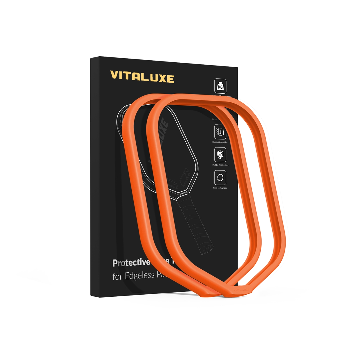 VITALUXE Pickleball Weighted Tape for 16mm Edgeless Paddles | Edge Guard | Lead Tape Alternative | No Glue | Easy Install and Replace