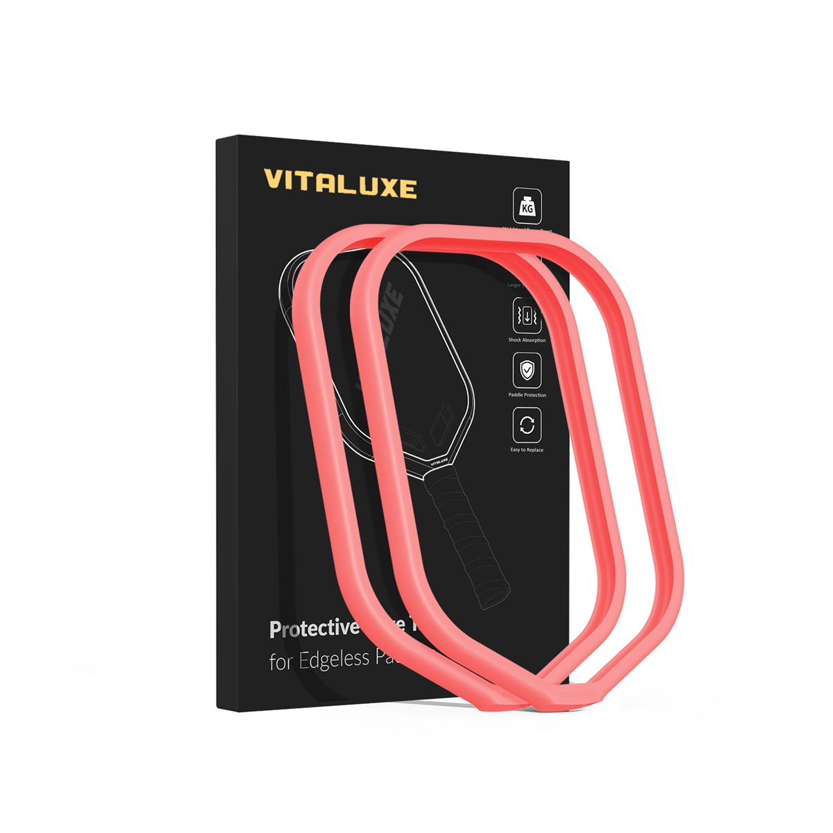 VITALUXE Pickleball Weighted Tape for 16mm Edgeless Paddles | Edge Guard | Lead Tape Alternative | No Glue | Easy Install and Replace
