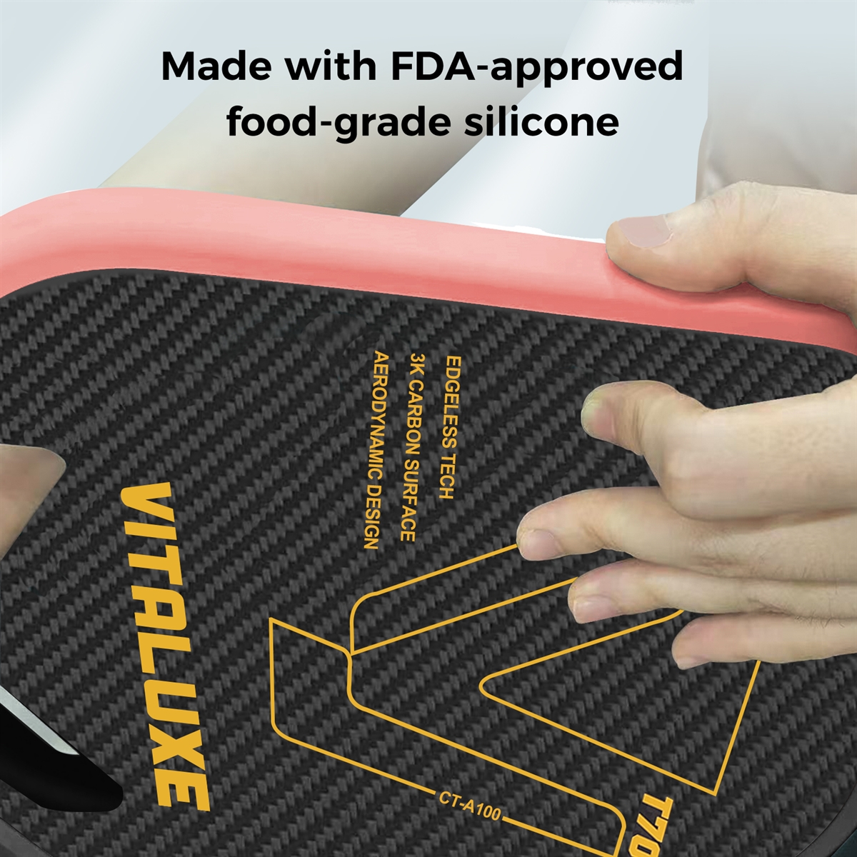 VITALUXE Pickleball Weighted Tape for 16mm Edgeless Paddles | Edge Guard | Lead Tape Alternative | No Glue | Easy Install and Replace