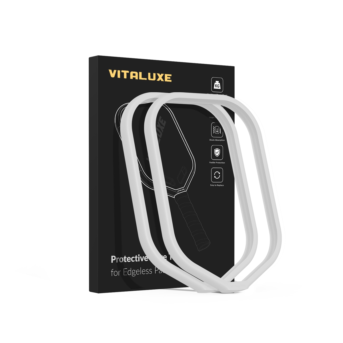 VITALUXE Pickleball Weighted Tape for 16mm Edgeless Paddles | Edge Guard | Lead Tape Alternative | No Glue | Easy Install and Replace