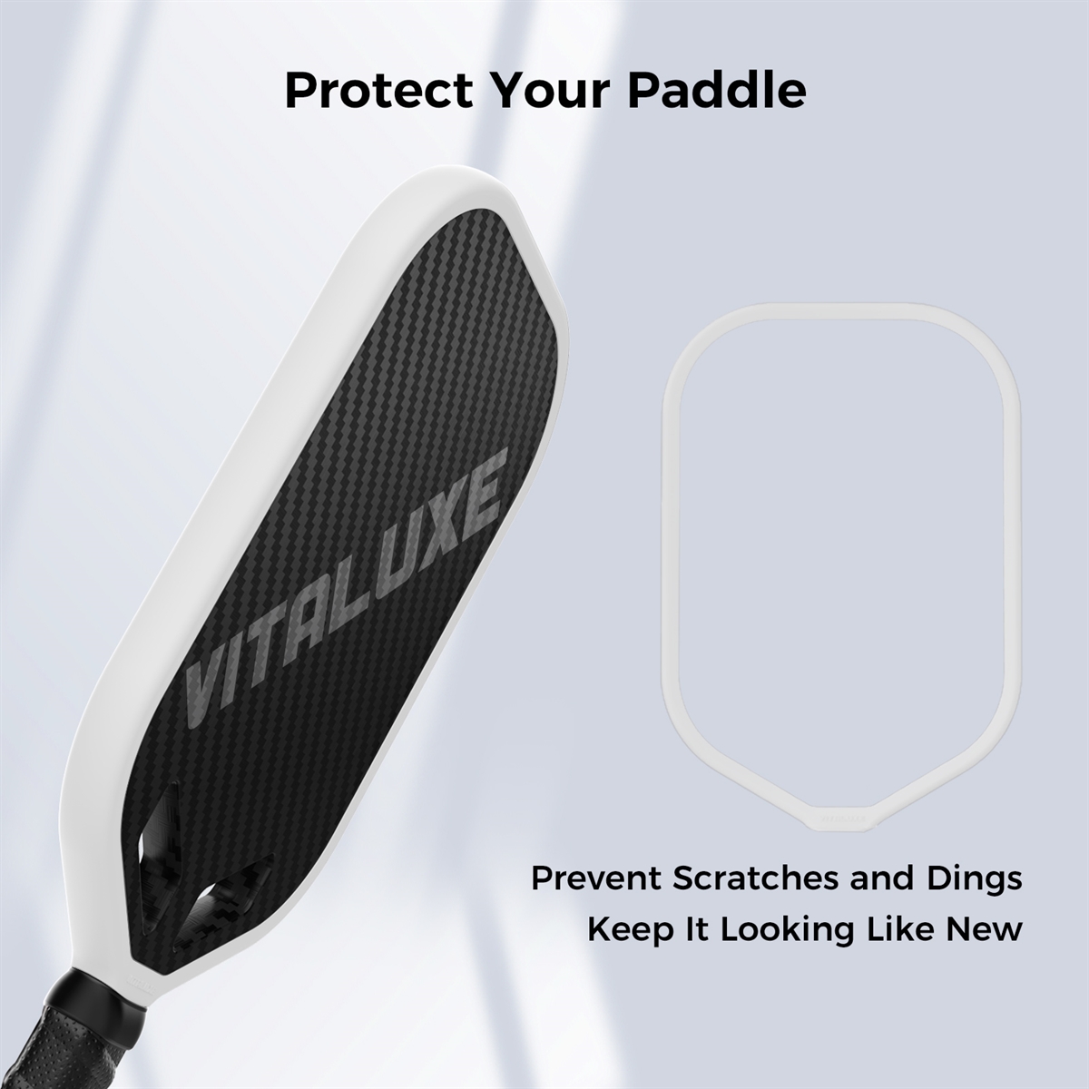 VITALUXE Pickleball Weighted Tape for 16mm Edgeless Paddles | Edge Guard | Lead Tape Alternative | No Glue | Easy Install and Replace