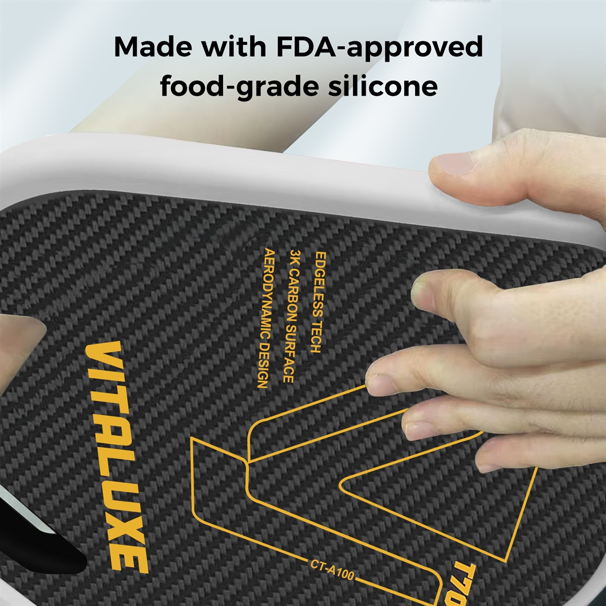 VITALUXE Pickleball Weighted Tape for 16mm Edgeless Paddles | Edge Guard | Lead Tape Alternative | No Glue | Easy Install and Replace