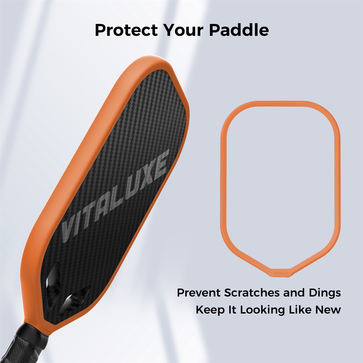 USAP Approved, Carbon Fiber Edgeless Pickleball Paddle，Exclusively Designed Weighting and Protection Edge Tape 2 Pack | Bag, power