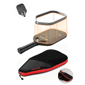 USAP Approved, Carbon Fiber Edgeless Pickleball Paddle，Exclusively Designed Weighting and Protection Edge Tape 2 Pack | Bag, control